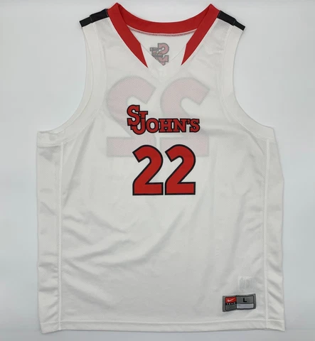Nike STJ St. John's Red Storm #22 Basketball Jersey Size L Big East White NCAA Cover