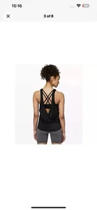 Lululemon reenergetisiert 2 in 1 Top & Energy BH schwarze Weste Yoga Pilates 8 UK 12 - Bild 1 von 9
