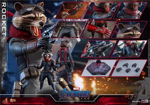1:6 Avengers:Endgame Rocket Raccoon Action Figure Model Statue Toys In Stock Box Cover