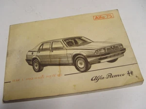 ALFA ROMEO ALFA 75 1° SERIE LIBRETTO DI USO E MANUTENZIONE ORIGINALE - Foto 1 di 1
