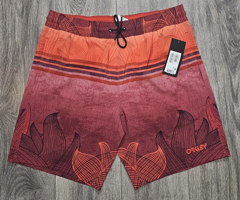 Oakley Men's Beach Flower Stripe 18" Boardshort # X-Large