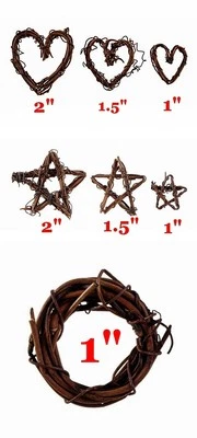 CRINALDA DE VIDEIRA REAL MINIATURA CASA DE BONECAS Escolha: ESTRELA DO CORAÇÃO REDONDA 3 TAMANHOS SIMPLES - Imagem 1 de 4