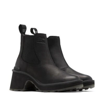 Women’s Sorel High-Line Chelsea Boot in Black/ Sea Salt size 11​ - Image 1 of 4