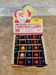 21 Vintage Christmas New Santa Claus Box  C9 1/4 Color Replacement Lamps Bulbs - Picture 1 of 12