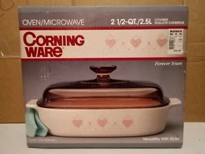 VTG 1990 Corning Ware Forever Yours Casserole Dish 2 1/2 Quart 6010183 NEW w/box - Picture 1 of 6