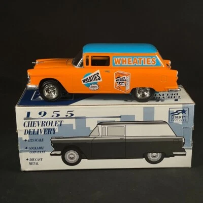 Liberty Classics 1:25 1955 Chevrolet Delivery WHEATIES Coin Band Diecast MIB - Image 1 of 4