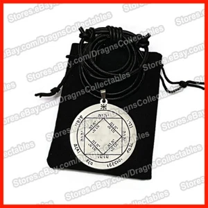 Drittes Pentakel des Sonnenkönigs Salomo Talisman Siegel Edelstahl Halskette - Bild 1 von 7