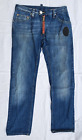 Dsquared2 Italy Blue Denim Red Zip Men Straight Jeans - Size 46
