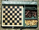 Jeu d'échecs de voyage miniature vintage Marc Vidal Jeu D'Echecs dans un étui en plastique dur