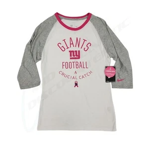 Nike Women's NFL Football New York Giants Shirt, White, Breast Cancer Awareness - Picture 1 of 4