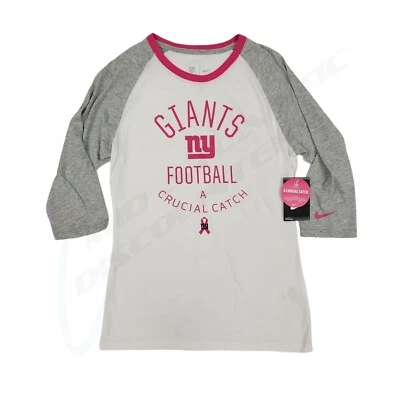 Nike Women's NFL Football New York Giants Shirt, White, Breast Cancer Awareness - Image 1 of 4
