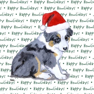 Australian Shepherd Coasters Christmas Themed Puppy - Picture 1 of 2