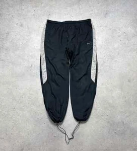 Nike Nylon Track Pants Baggy Drill Y2K Swoosh Hype Vintage - Picture 1 of 13