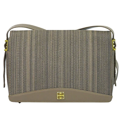 GIVENCHY PVC 单肩包斜挎包 灰色 金色 — 第 1/4 张图片