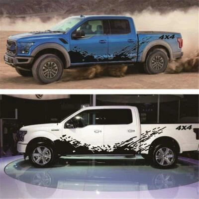 DIY Mud Splash Decals Auto Graphic Vinyl Car Truck Body Racing Sticker Black - Image 1 of 4