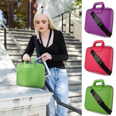 SumacLife Slim Tablet Leather Carry Case Shoulder Bag For 11" Amazon Fire Max 11 - Image 1 of 4