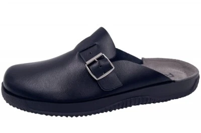 Rohde Herren Leder Clog Soltau Hausschuhe 1970-90 Pantolette