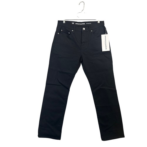 Jeans uomo Essentials taglia 31x32 gamba dritta nero denim nuovo con etichetta