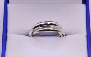 Sterling Silver Ladies Trinity Ring Size M 1/2 Vintage Classic Gift 6g AAD235 - Picture 1 of 7
