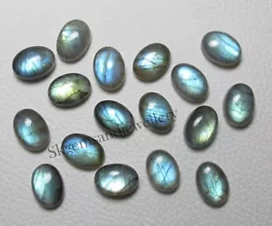Labradorite Cabochon 12x16 mm Oval Wholesale Lot 10 Pcs Loose Gemstone - Picture 1 of 5