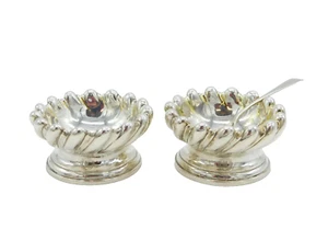 George IV Pair of Sterling Silver Order of Bath Salt Cellars Antique 1828 London - Picture 1 of 8