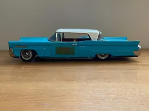Coche de juguete de hojalata Lincoln 1958 Bandai Fleet Line Japón grande 11,5 pulgadas coche raro IA-39 - Imagen 1 de 13
