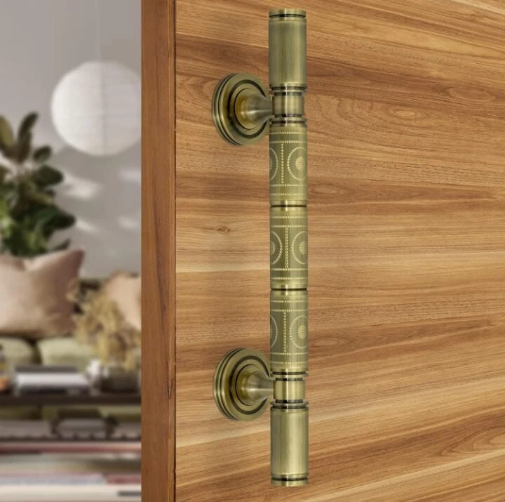 Brass Main Door Pull Push Handles for Wooden & Glass Doors - Image 1 of 4