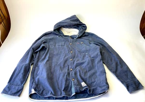 Vans Jacket Mens Hooded Button Up Outdoors Casual Canvas Large - Picture 1 of 13