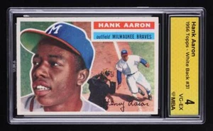 1956 Topps: # 31 Hank Aaron White Back MBA 4 VG-EX - Picture 1 of 4