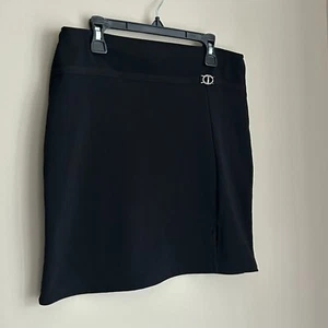 '90s Retro Fashion Bug Women's Black Knee Length Slit Lined Pencil Skirt 10 - Picture 1 of 8