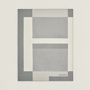 Hermes H Riviera Decke Gris (90% Wolle, 10% Kaschmir) Neu Original - Bild 1 von 3