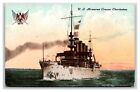 U.S Armored Cruiser Charleston Wwi Battleship 1908