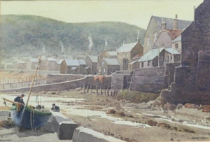 James Greig (1861-1941) Watercolour. Low Tide, Staithes N.Yorks - Picture 1 of 9