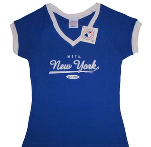 New York Mets Youth Girls MLB Est. 1962 Short Sleeve Shirt - New W/Tags - Blue - Picture 1 of 2