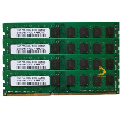 AMD Kits 4x 16 GB 2Rx4 PC3-10600 DDR3 1333 MHz Desktop Speicher RAM Nur für AMD* - Image 1 of 4