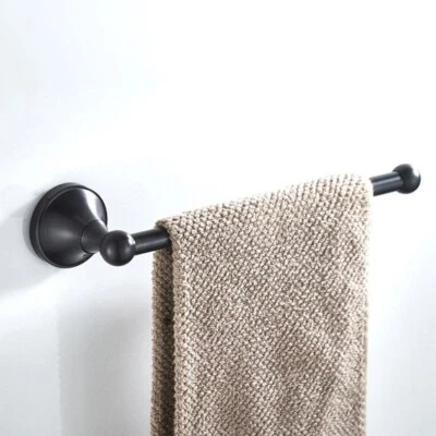 Oil Rubbed Bronze Wall Mounted Bathroom Towel Holder Rack Rail Bar - Image 1 of 4