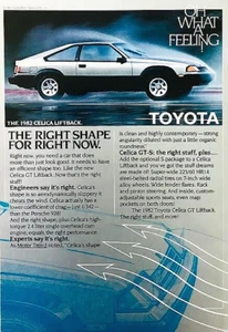 TOYOTA CELICA GT LIFTBACK 1982 - PUBBLICITÀ RIVISTA ORIGINALE - ANNUNCIO STAMPA VINTAGE - Foto 1 di 1