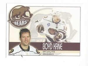 2012-13 Hershey Bears (AHL) Boyd Kane