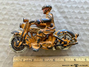 Used 1930's Hubley/Harley Davidson 6 inch with original paint - Picture 1 of 12