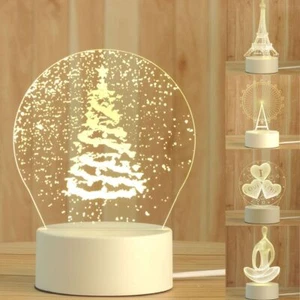Romantic Love 3D Acrylic Led Lamp for Home Children's Night Light Table Lamp Bir - Picture 1 of 17
