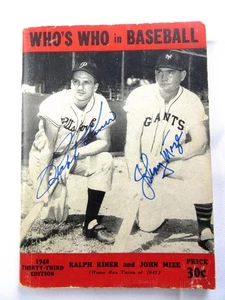 Ralph Kiner Johnny Mize Autographed Magazine Baseball Digest 1948 JSA AG36546 - Picture 1 of 4
