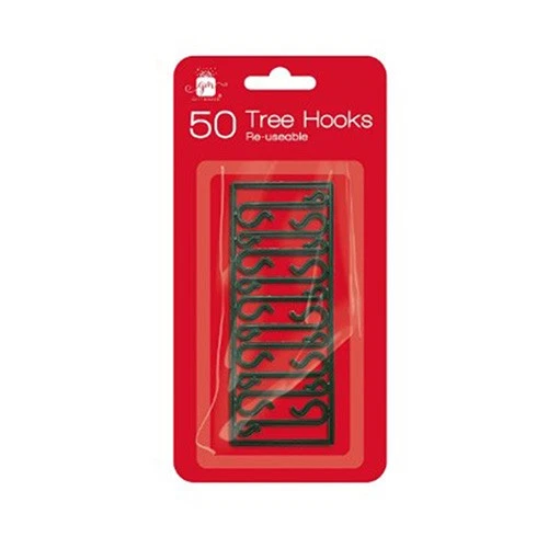 Plastic Green Christmas Tree Hooks - Pack of 50 - Image 1 of 1