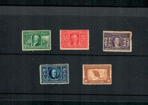 1904 Scott # 323-327 MH OG Louisiana Purchase Complete Set C.V $300.00+ USLP - Picture 1 of 2