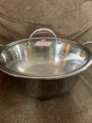 Olla de acero inoxidable Princess House de 6 cuartos con tapa de vapor Foto 1 de 4