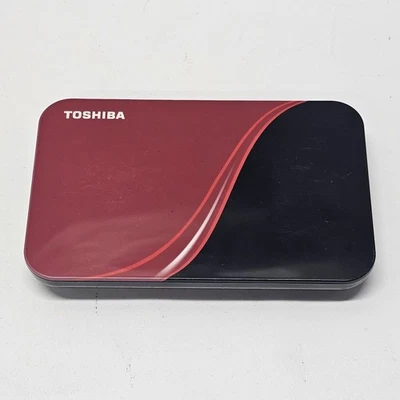 Toshiba 640GB USB Portable Hard Disk Drive HDD Red Black HDDR640E04X Unit Only - Image 1 of 3