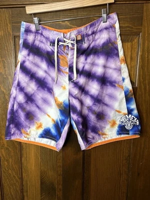VTG Y2K Element Water Surf Skate Tie Dye Board Shorts - Size 34 - Image 1 of 4