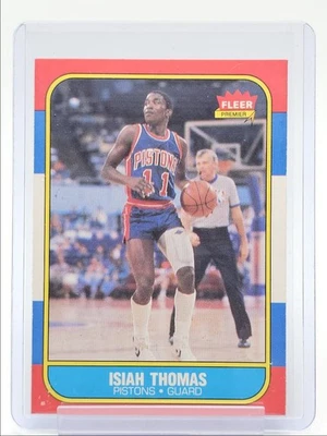 ISIAH THOMAS 1986-87 FLEER PREMIER NBA ROOKIE PISTONES #109 RC Q5775 Foto 1 de 2