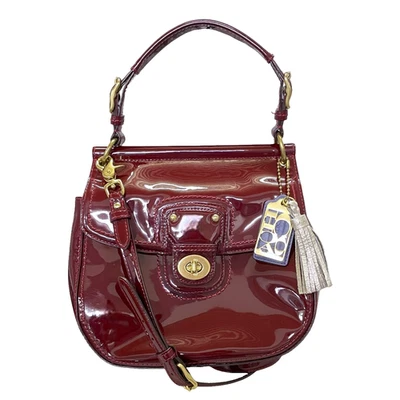 Excellent Coach 21244 Willis Top Handle Crimson Red Patent Leather 2way Handbag - Image 1 of 4