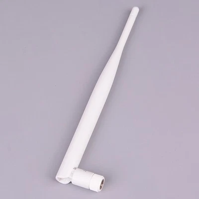 White Dual Band 2.4GHz 5GHz 9dBi RP-SMA High Gain WiFi Wireless Antenna JLJS.NN - Image 1 of 4