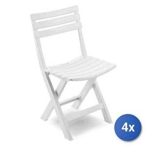 4X Silla De Exterior Ipae Progarden BIRKI, Modelo BIR80CBI, Color Blanco, Para E - Imagen 1 de 2